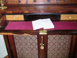 Early 19C British Rosewood Secretaire open