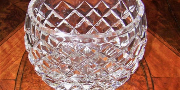 Irish Waterford Crystal Oval 4 Inch Open Vase Rockwell Antiques