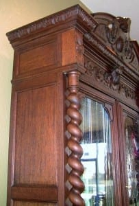 19C French Provincial Oak Bookcase (15)