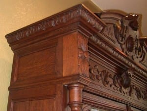 19C French Provincial Oak Bookcase (17)