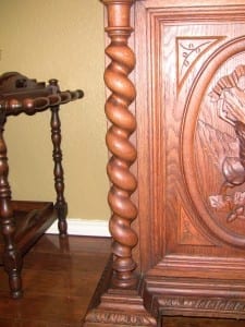 19C French Provincial Oak Bookcase (3)