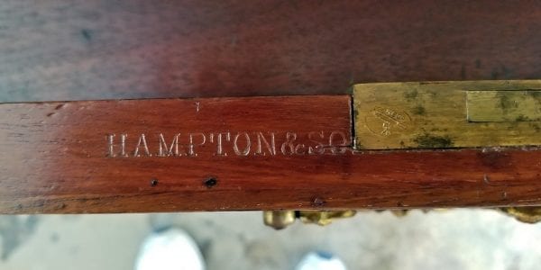 19c Hampton Sons Chinese Chippendale Cylinder Desk Rockwell