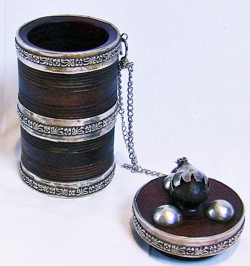 Anglo-Indian - 19C Sterling Silver and Rosewood Spice Jar 2 (2)