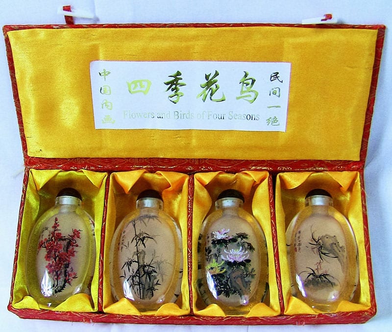 Chinese Inside Painted Snuff Bottle - Birds #62