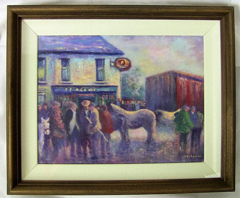 Irish Art - Seamus Coleman - Oil on Canvas - Ballagh Horse Fair