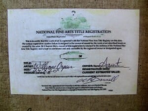 Orpen - Lady Evelyn Herbert - Cert of Authenticity