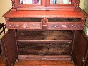 19C French Provincial Oak Bookcase (10)