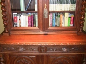 19C French Provincial Oak Bookcase (20)