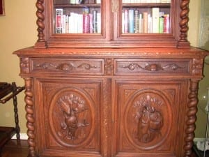 19C French Provincial Oak Bookcase (5)