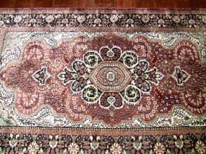 Small Kashmir Silk Area Rug