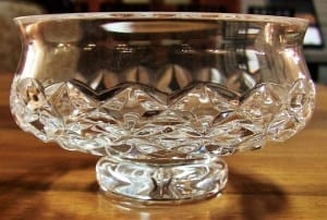 Waterford Crystal Footed Bowl - Comeragh Pattern (2)