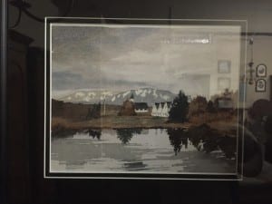 20C Irish Watercolor - Winter Lake Scene - M.McLoughlin