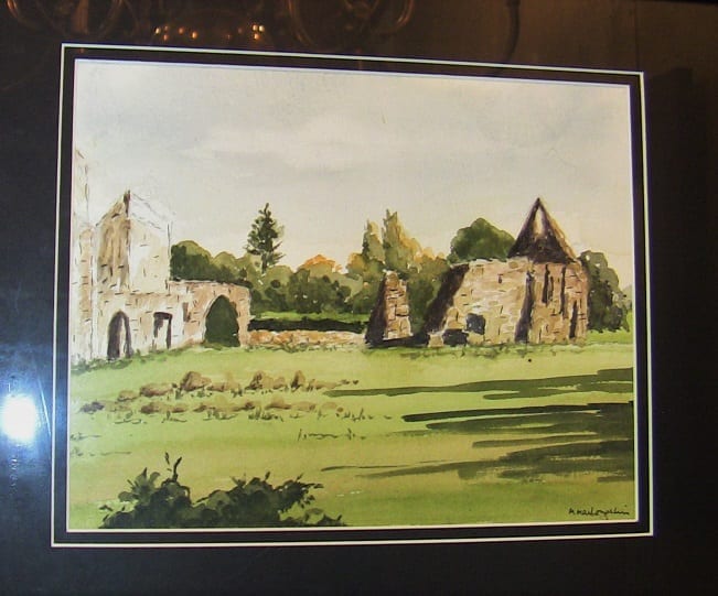 Irish Art - M McLoughlin - Watercolour - Monastic Ruins