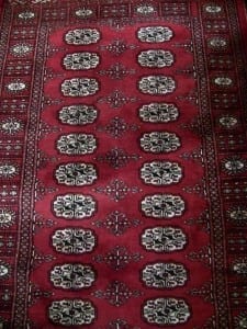 Vintage Persian Tabriz Silk Rug - Small - Scarlet Red & Cream