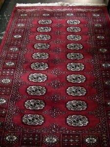 Vintage Persian Tabriz Silk Rug - Small - Scarlet Red & Cream (4)