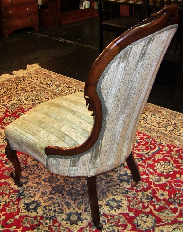 Early 19C French Louis XVI Walnut Boudoir/Bedroom Chair