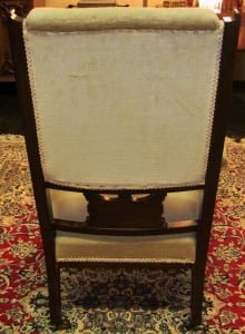 Early 20C British Edwardian Rosewood & Marquetry Library Chair
