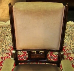 Early 20C British Edwardian Rosewood & Marquetry Library Chair