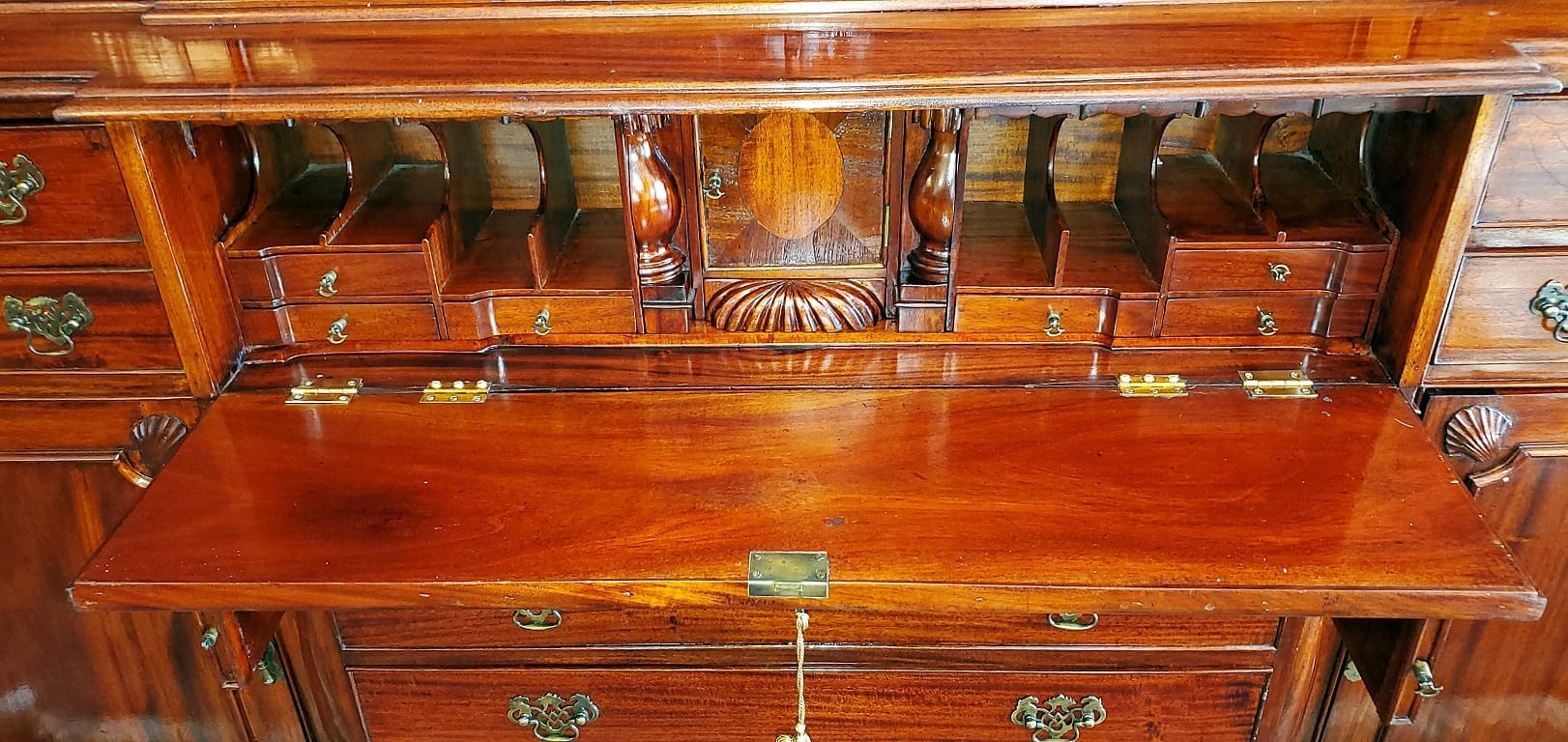 18C Irish Georgian Secretary Bookcase