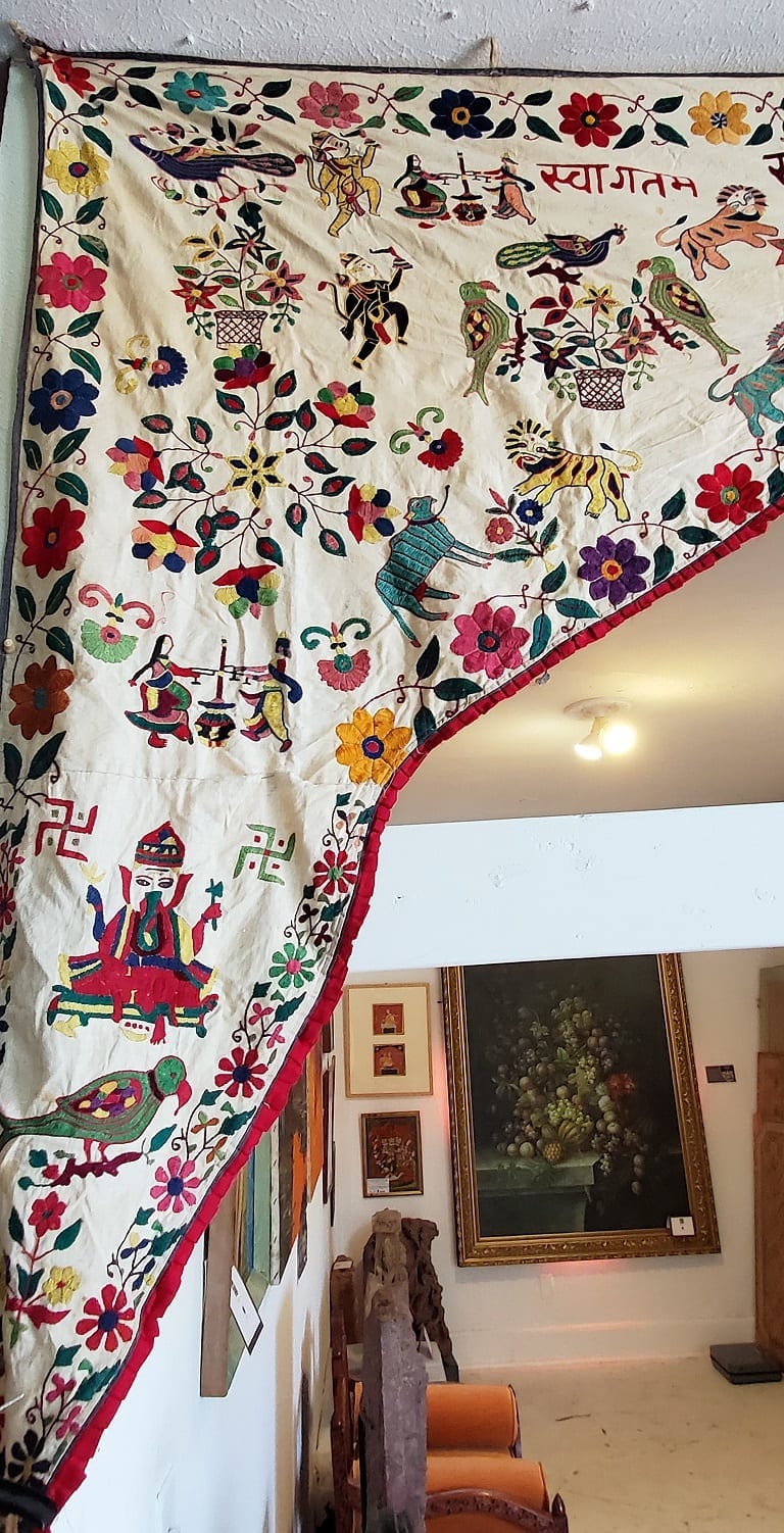 Vintage Indian Door Tapestry Rockwell Antiques Dallas