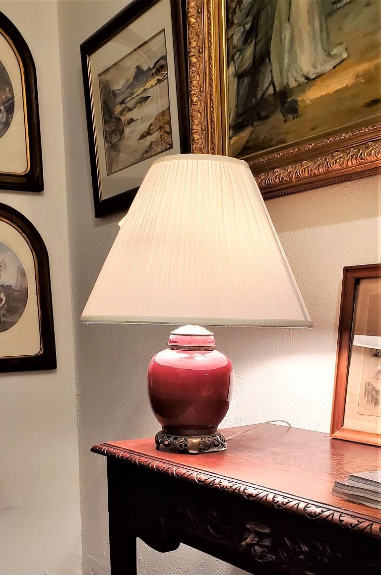 Gilt Bronze Table Lamp, Early American Style Table Lamps